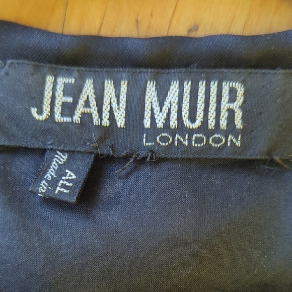 Jean Muir London Silk Dress Black & Paisley Print Size XS *Flaw* - Picture 6 of 17